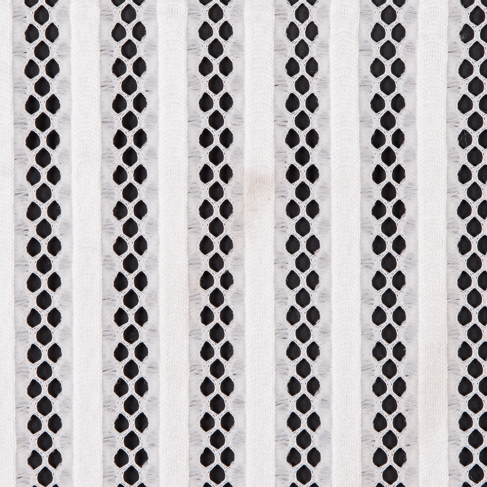 Ecru Ribbed Knit/Novelty Netting - Detail Ecru Ribbed Knit/Novelty Netting - Detail
