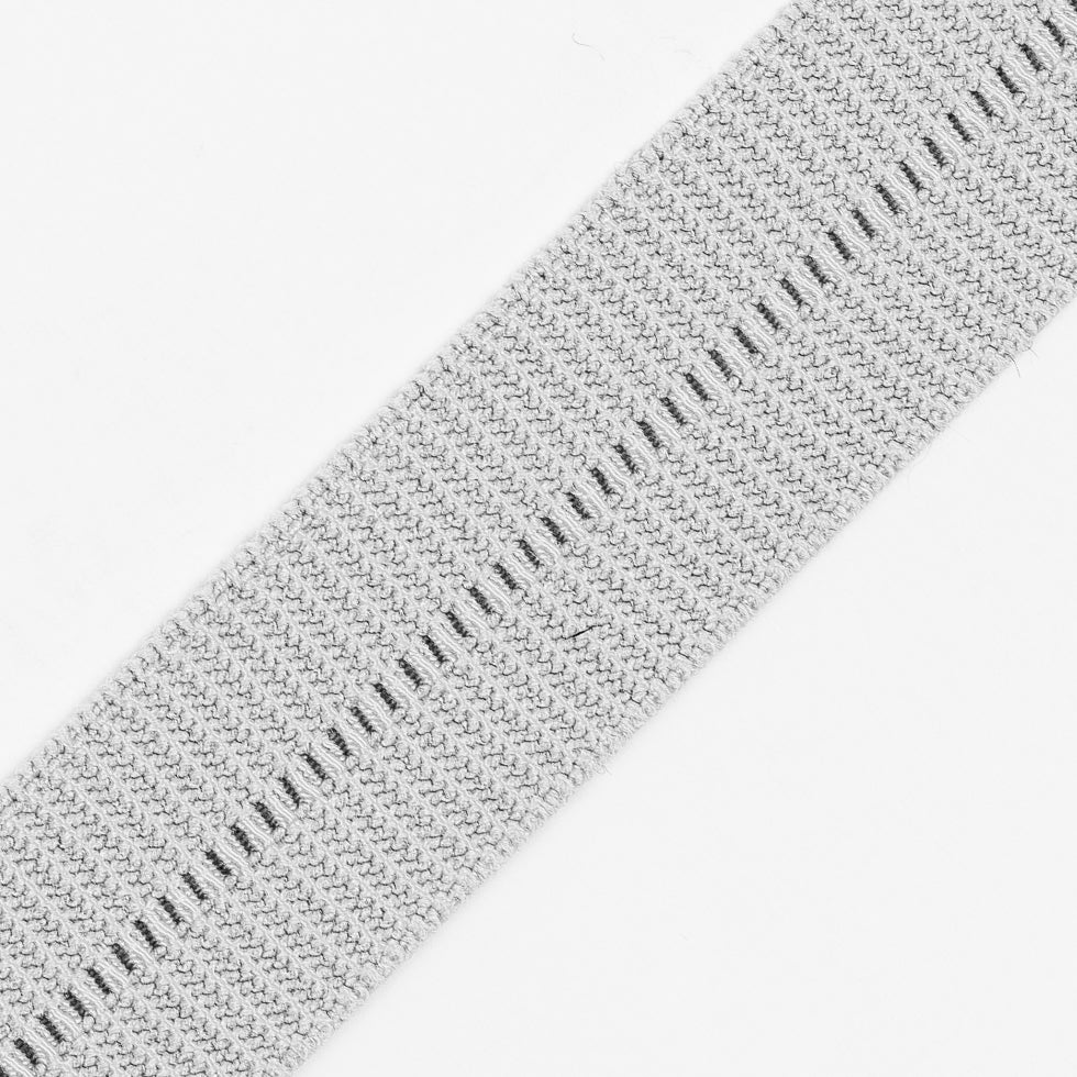 Gray Stretch Fold Over Grosgrain - 0.625" Detail Gray Stretch Fold Over Grosgrain - 0.625" Detail