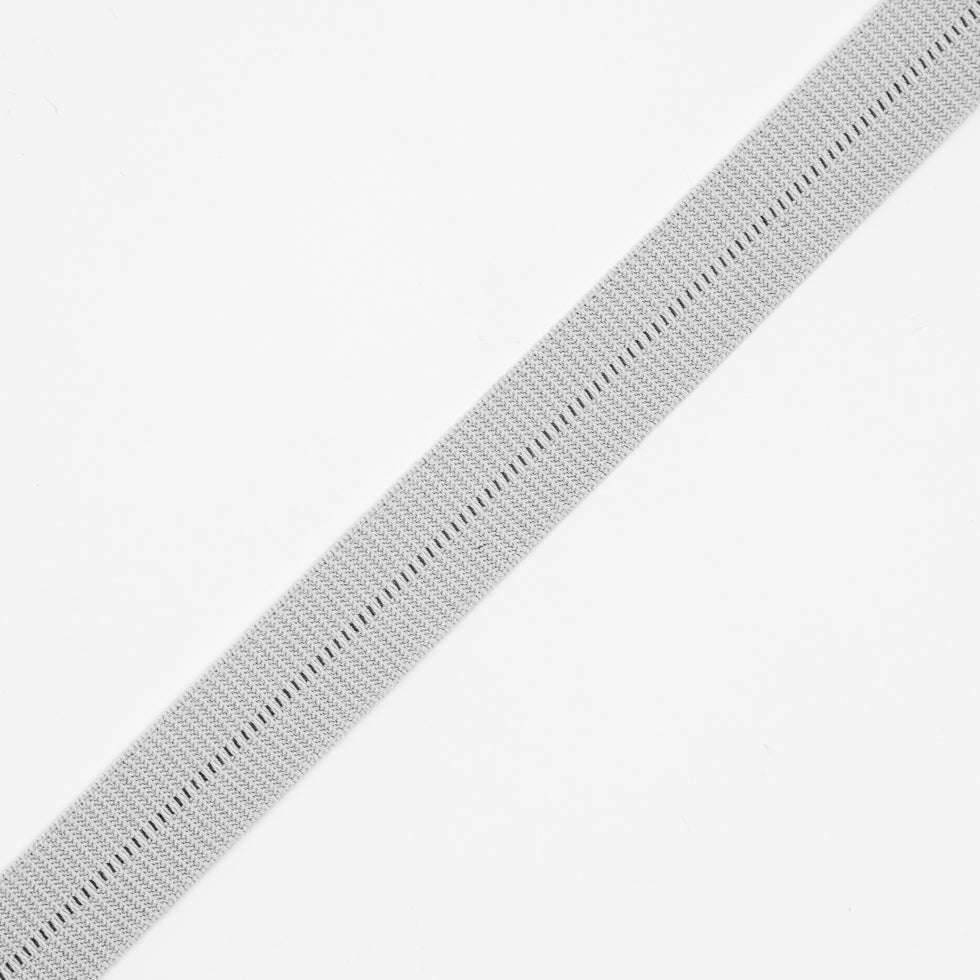 Gray Stretch Fold Over Grosgrain - 0.625" Gray Stretch Fold Over Grosgrain - 0.625"
