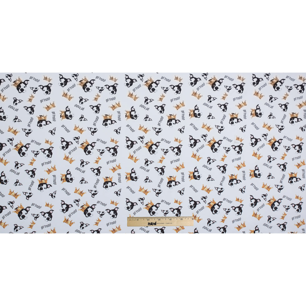Swatch/Got Treats Digitally Printed Stretch Neoprene/Scuba Knit Folded Swatch/Got Treats Digitally Printed Stretch Neoprene/Scuba Knit Folded