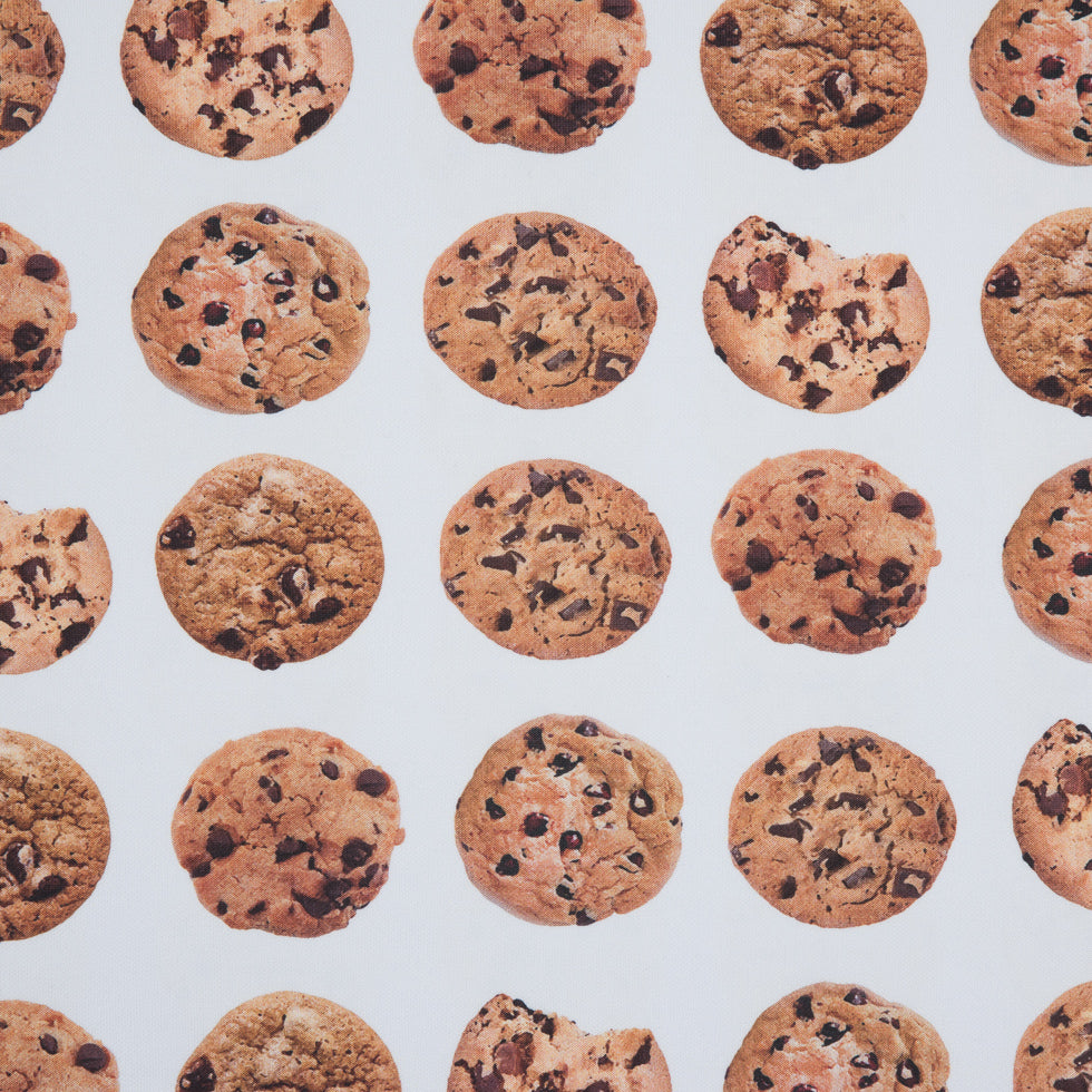 Chocolate Chip Cookie Digitally Printed Stretch Neoprene/Scuba Knit Chocolate Chip Cookie Digitally Printed Stretch Neoprene/Scuba Knit