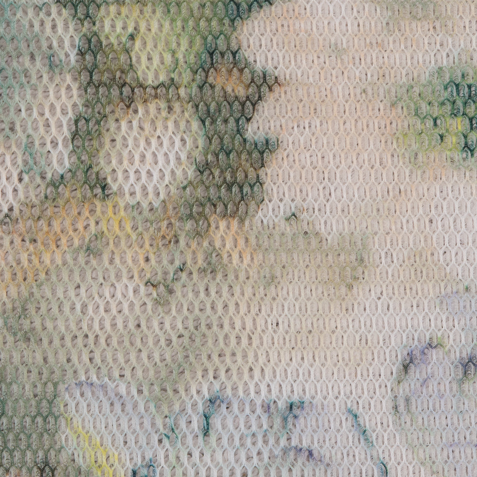 Green/Yellow Floral Printed Wonder Mesh Detail Green/Yellow Floral Printed Wonder Mesh Detail