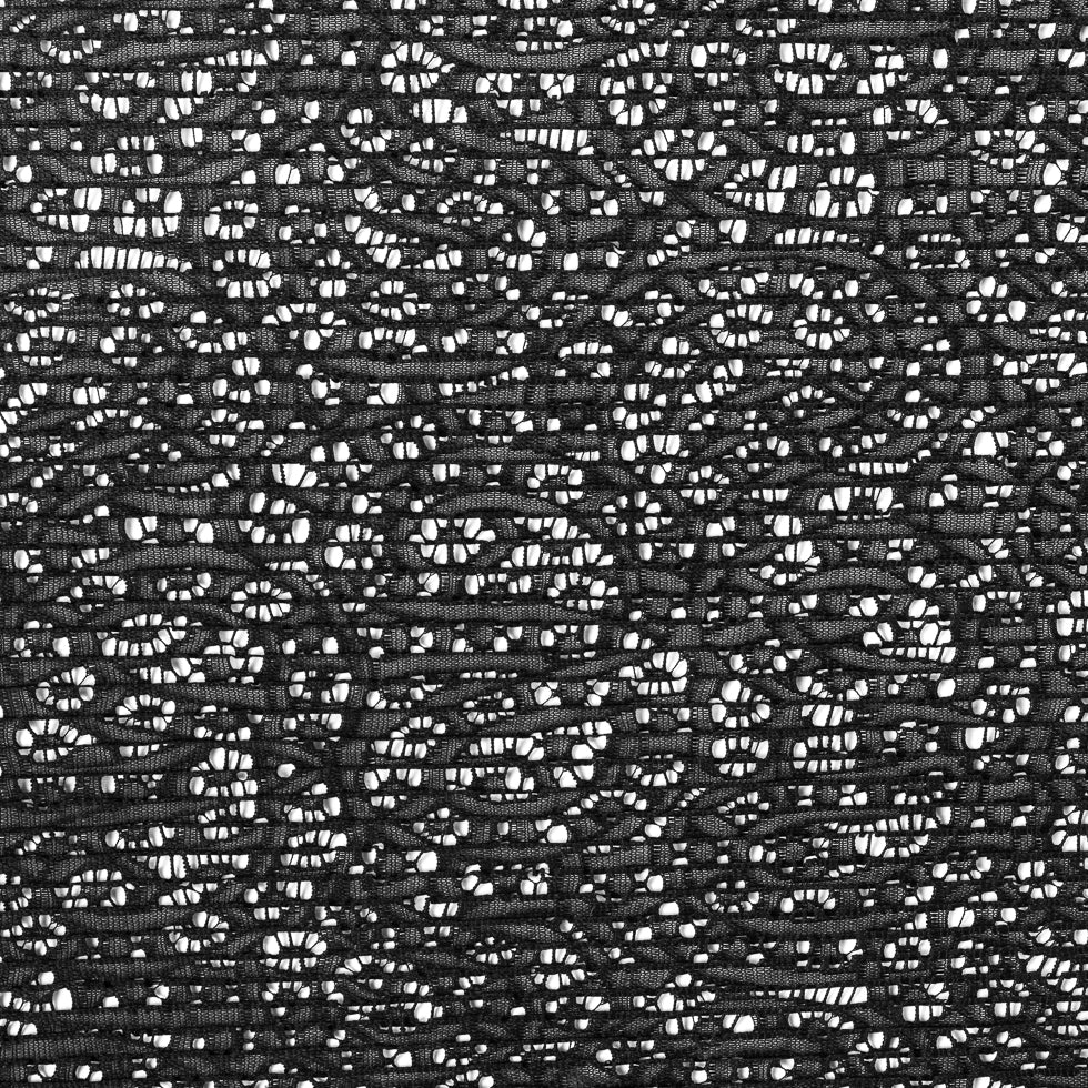 Black Novelty Lace w/ Knife Pleats Black Novelty Lace w/ Knife Pleats