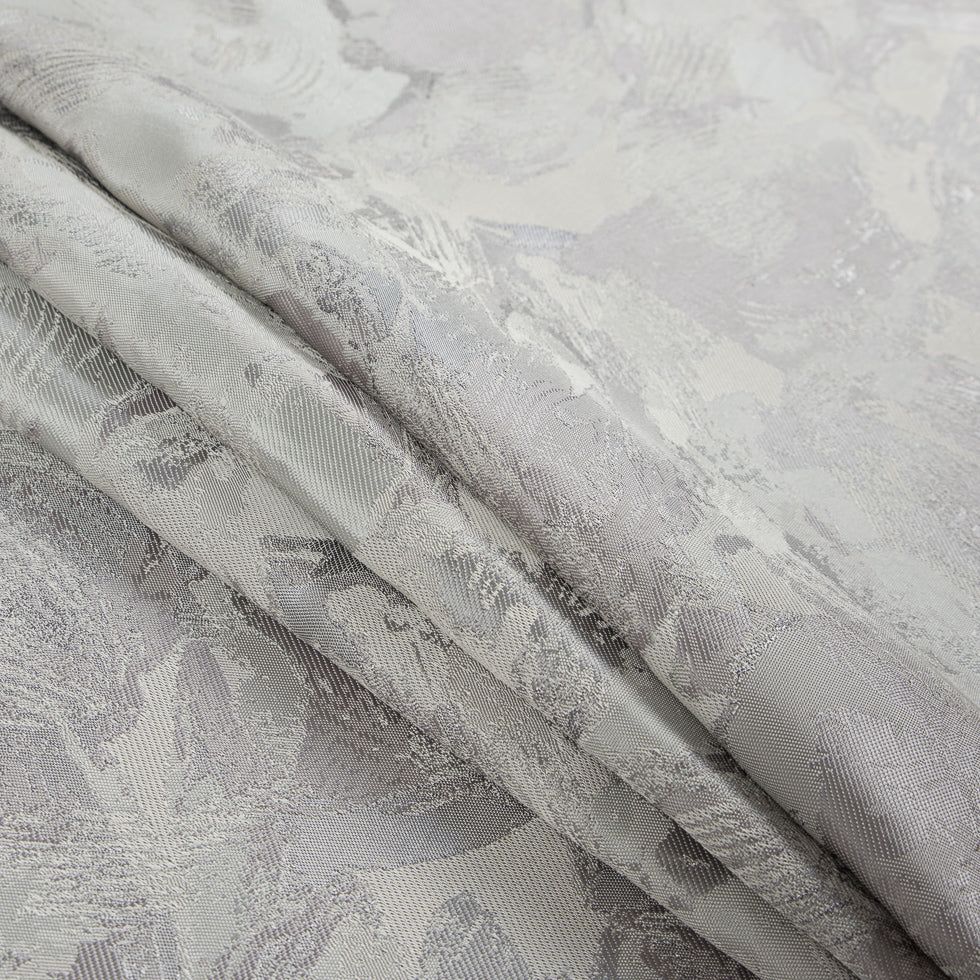 Metallic Silver/Gray Abstract Jacquard/Brocade Detail Metallic Silver/Gray Abstract Jacquard/Brocade Detail