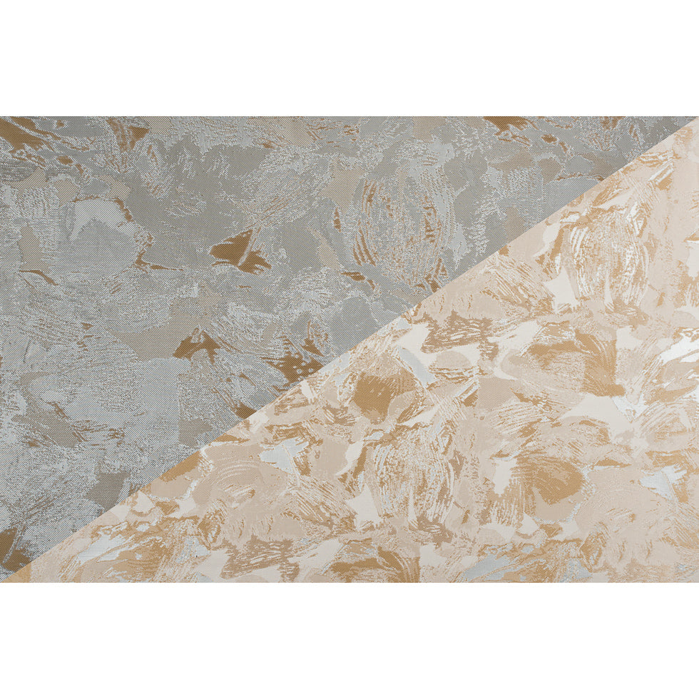 Metallic Gold/Silver Abstract Jacquard/Brocade - Folded Metallic Gold/Silver Abstract Jacquard/Brocade - Folded