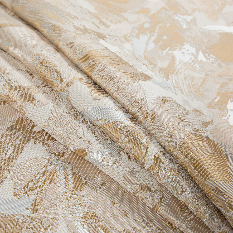 Metallic Gold/Silver Abstract Jacquard/Brocade - Detail Metallic Gold/Silver Abstract Jacquard/Brocade - Detail