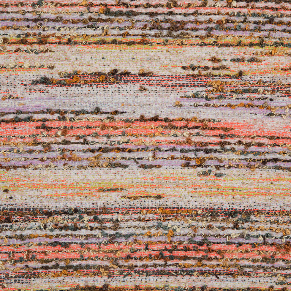 Italian Neon Coral/Lavender Novelty Woven Boucle Italian Neon Coral/Lavender Novelty Woven Boucle
