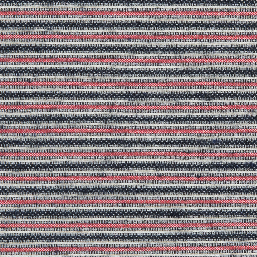 Red/Black/White Raised Stripes on a Stretch Cotton Woven - Detail Red/Black/White Raised Stripes on a Stretch Cotton Woven - Detail