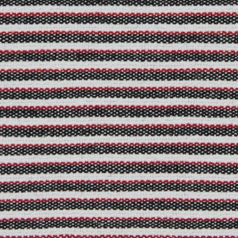 Red/Black/White Raised Shadow Stripes on Stretch Cotton Woven Detail Red/Black/White Raised Shadow Stripes on Stretch Cotton Woven Detail