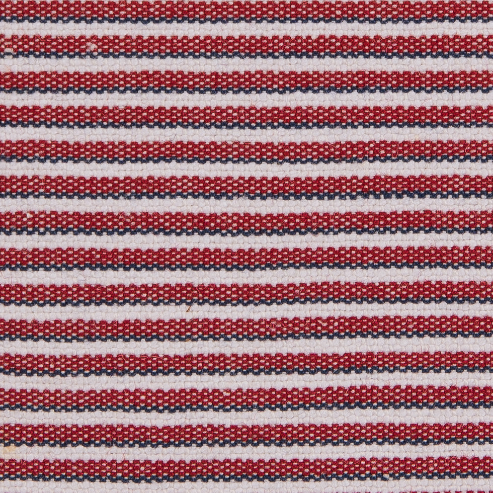 Red/Blue/White Raised Shadow Stripes on Stretch Cotton Woven Detail