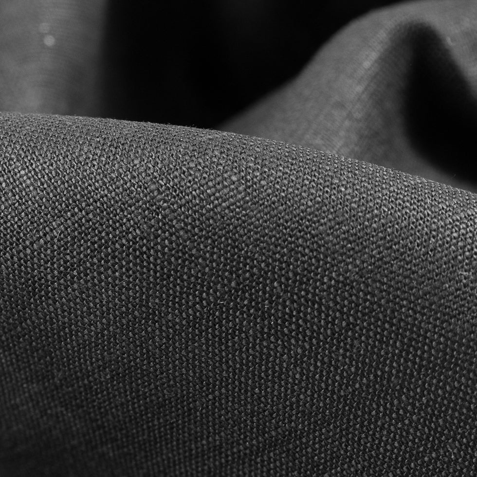 Black Medium-Weight Linen - Full Black Medium-Weight Linen - Full