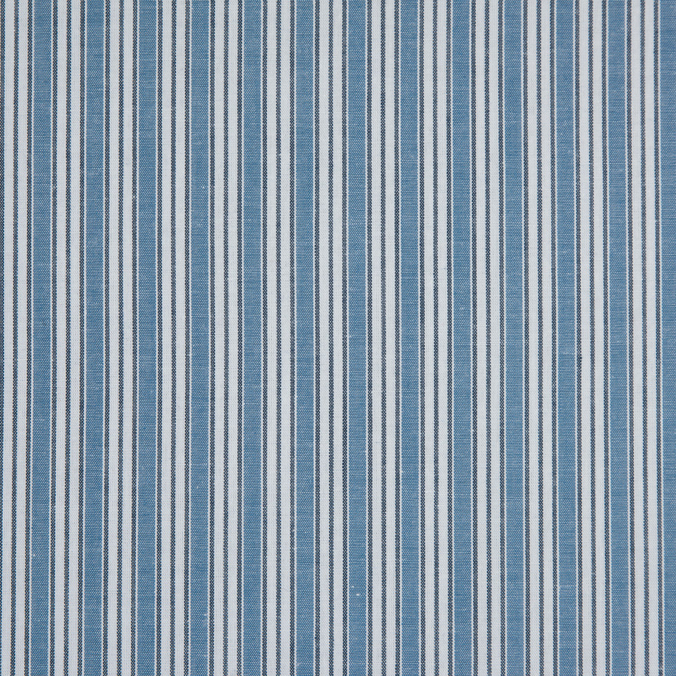Powder Blue/Bijou Blue/White Shadow Striped Cotton Shirting Powder Blue/Bijou Blue/White Shadow Striped Cotton Shirting