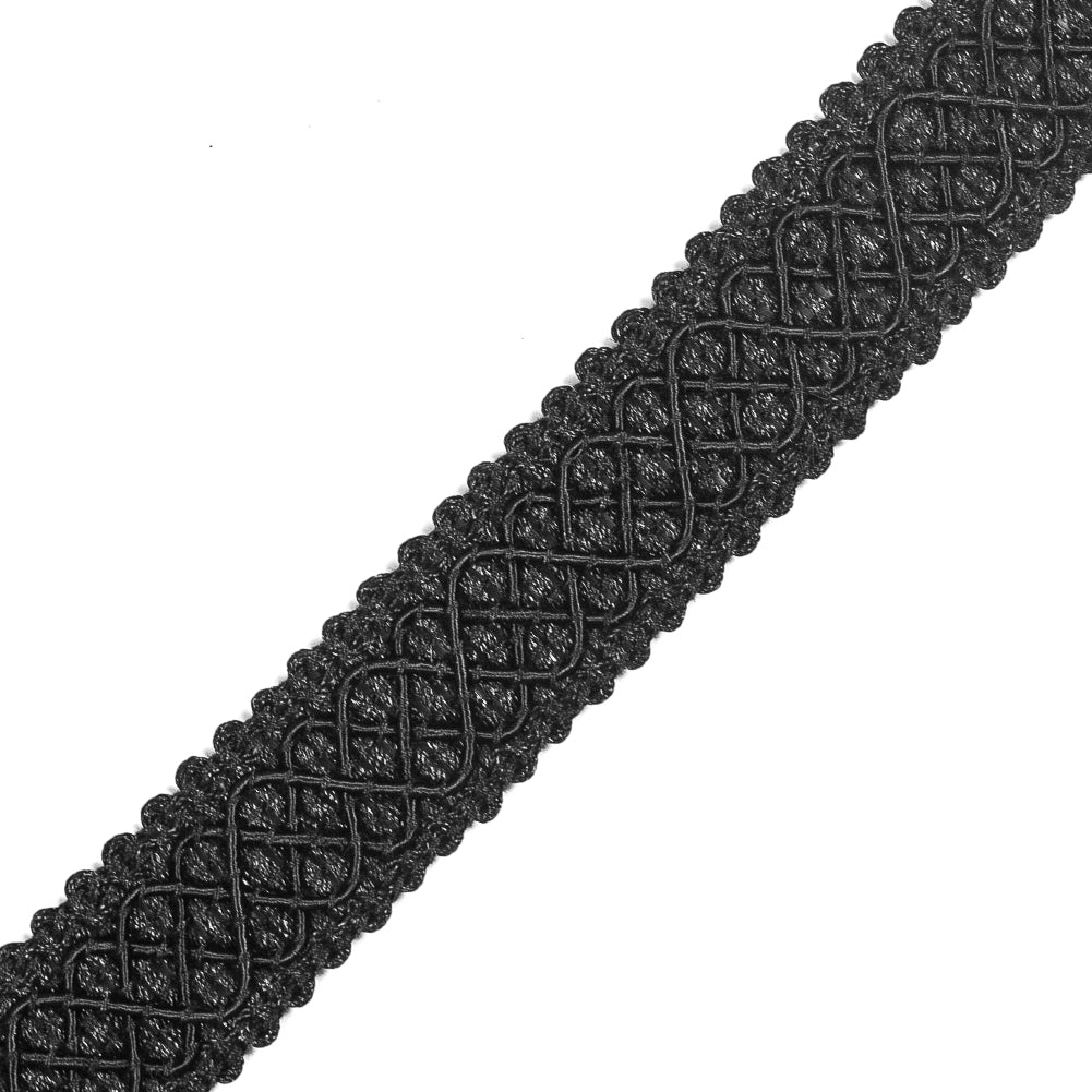 Black Lattice Braided Trim - 1 - Detail Black Lattice Braided Trim - 1 - Detail