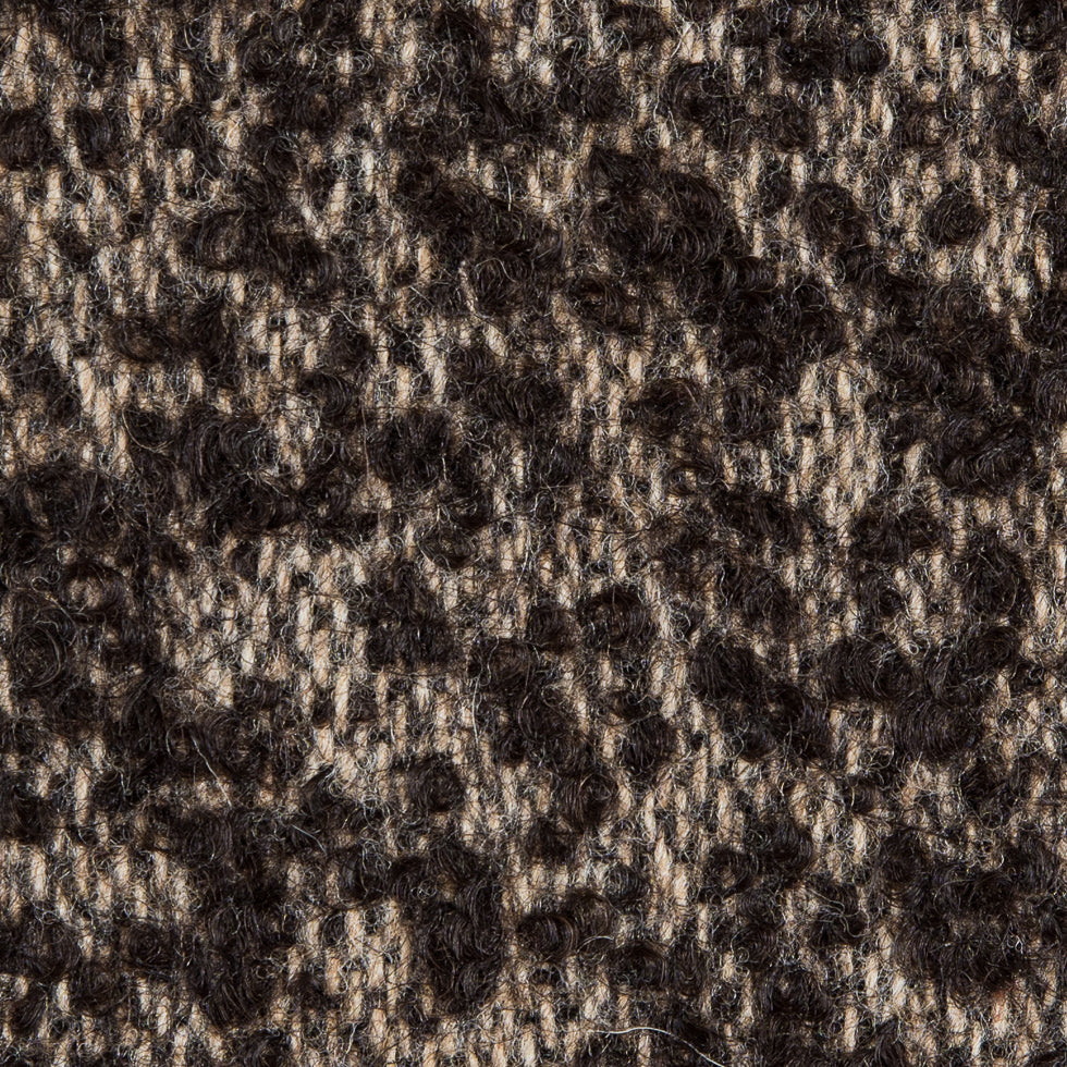 Turkish Coffee/White Swan Spotted Wool Boucle Detail Turkish Coffee/White Swan Spotted Wool Boucle Detail