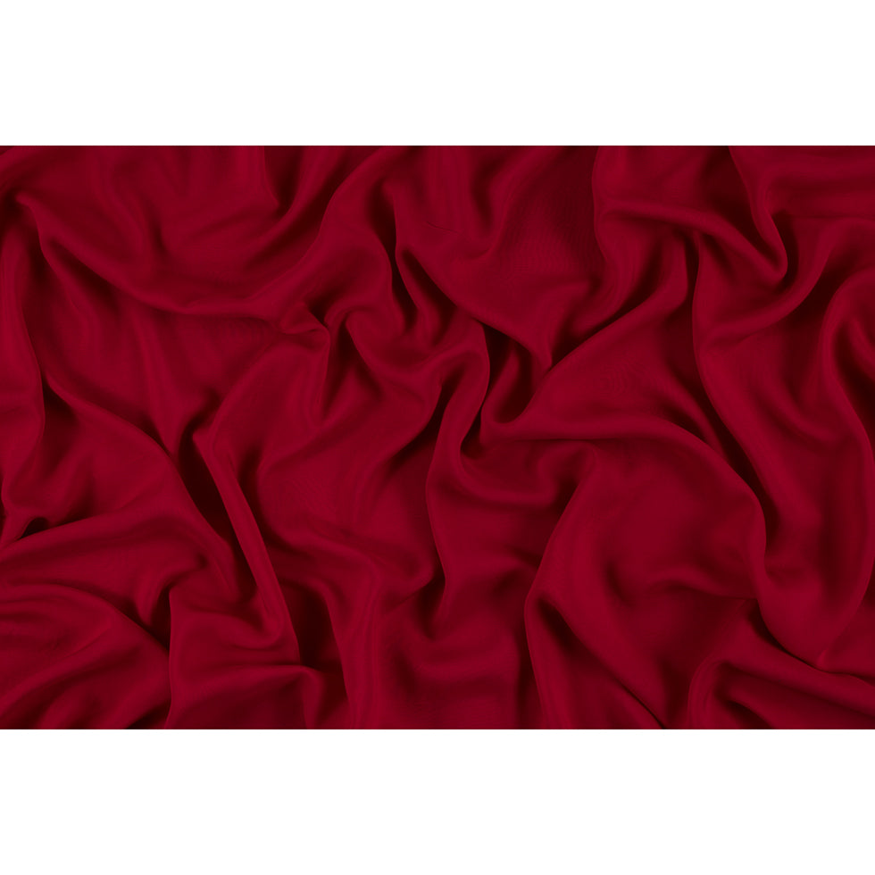 Red Solid Viscose Batiste Folded Red Solid Viscose Batiste Folded