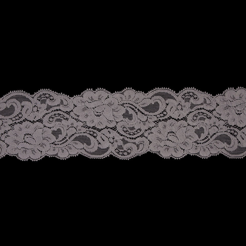 Gray Stretch Lace Trim - 3" Gray Stretch Lace Trim - 3"