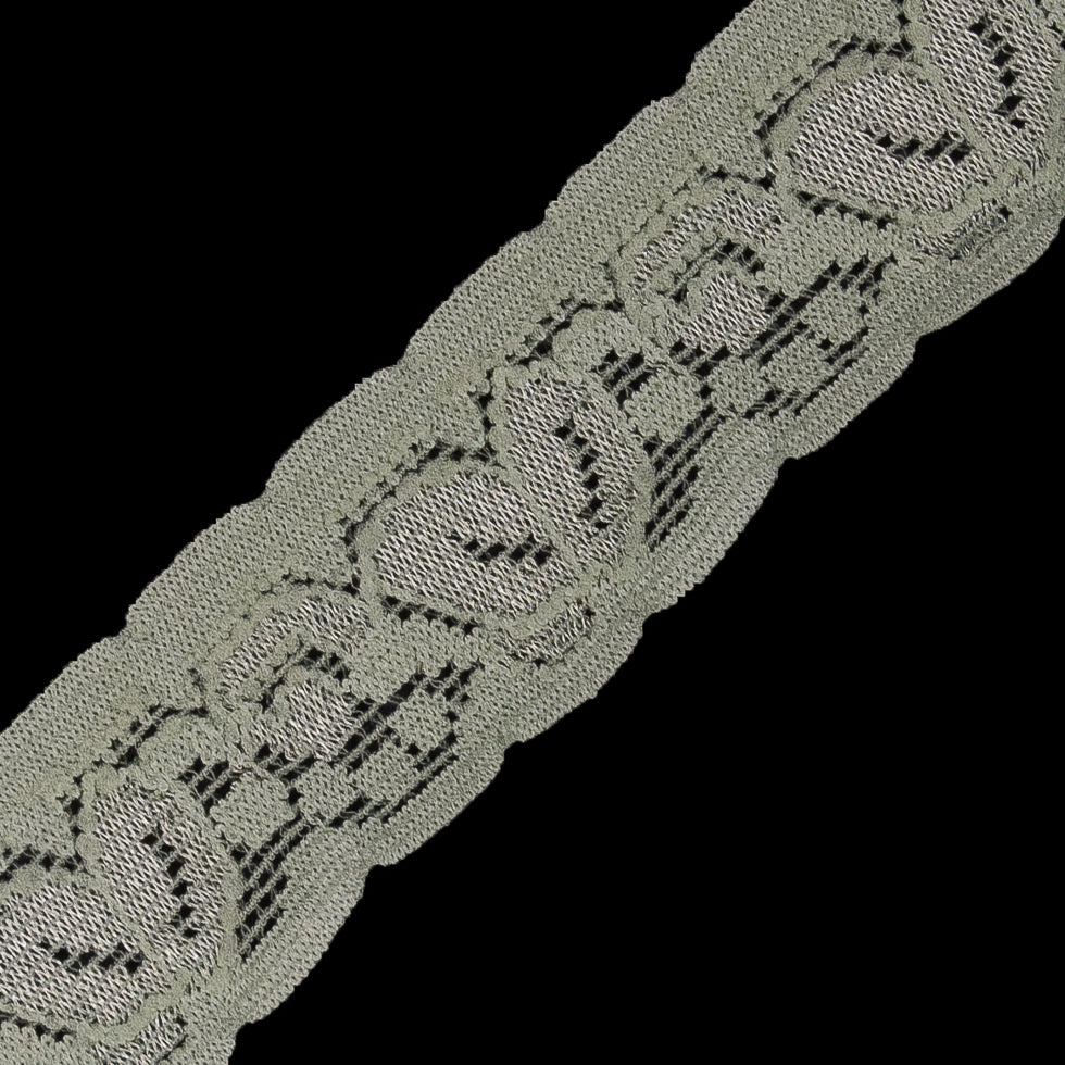 Pale Green Stretch Lace Trim - 1 - Detail Pale Green Stretch Lace Trim - 1 - Detail