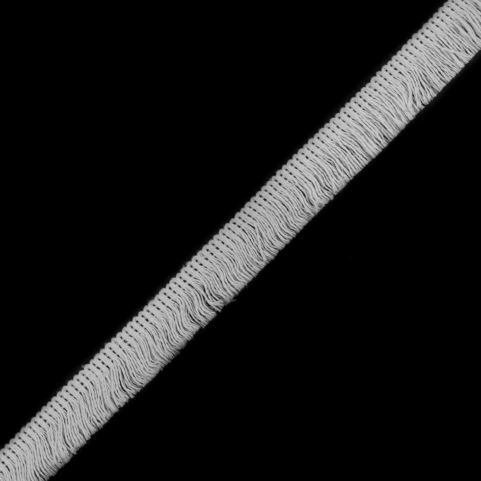 0.5" White Cotton Fringe Trim 0.5" White Cotton Fringe Trim
