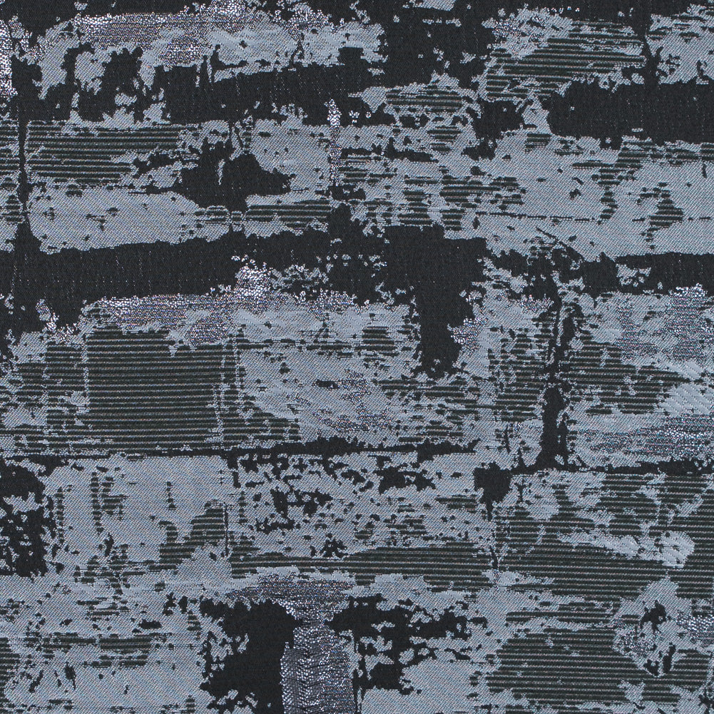 Steel Gray and Black Abstract Metallic Jacquard Steel Gray and Black Abstract Metallic Jacquard