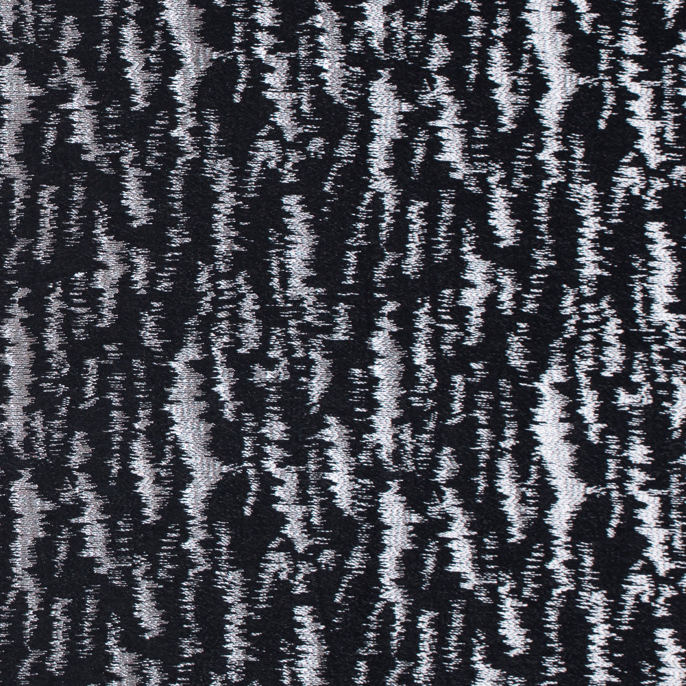 Black and Metallic Beige Ikat Brocade Black and Metallic Beige Ikat Brocade