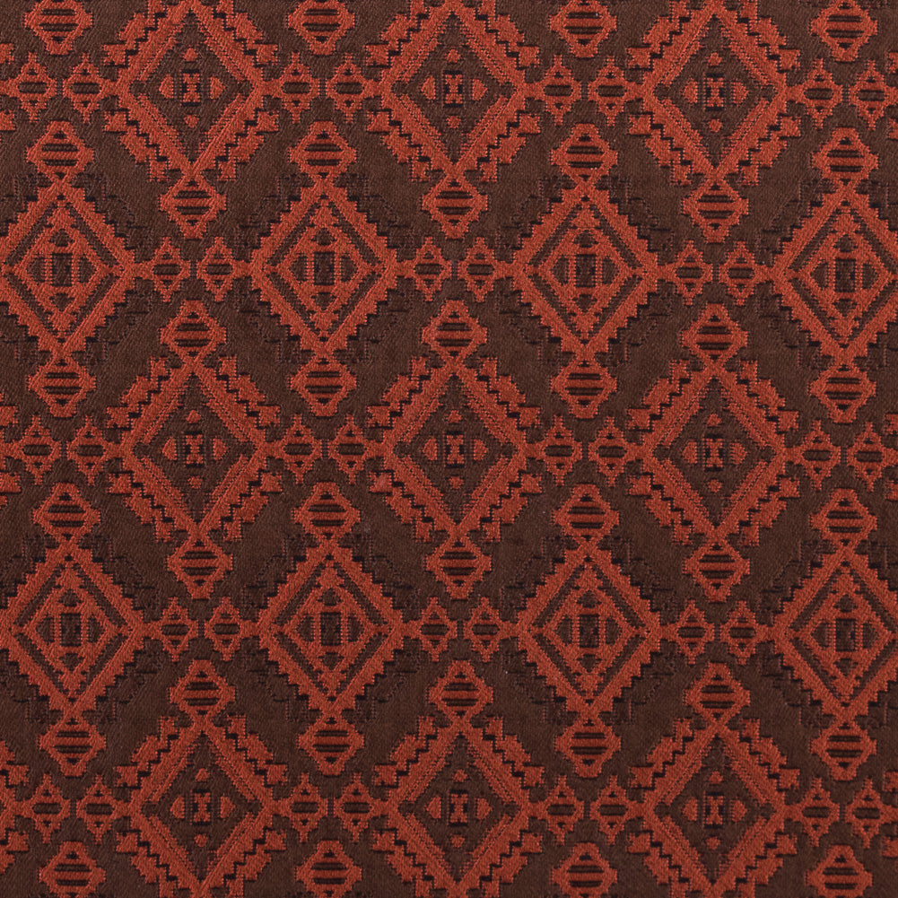 Rust and Coffee Geometric Brocade Rust and Coffee Geometric Brocade