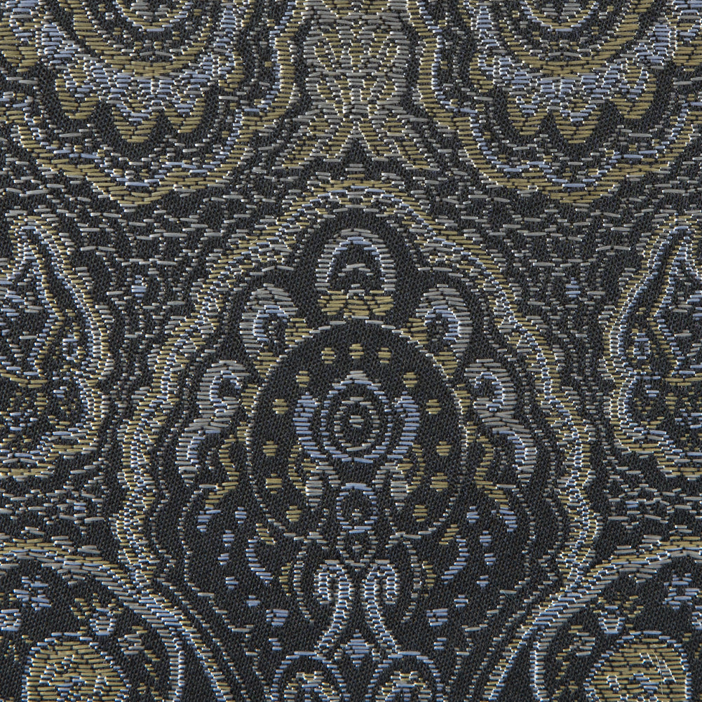Radiant Platinum and Black Paisley Damask Jacquard Full Radiant Platinum and Black Paisley Damask Jacquard Full