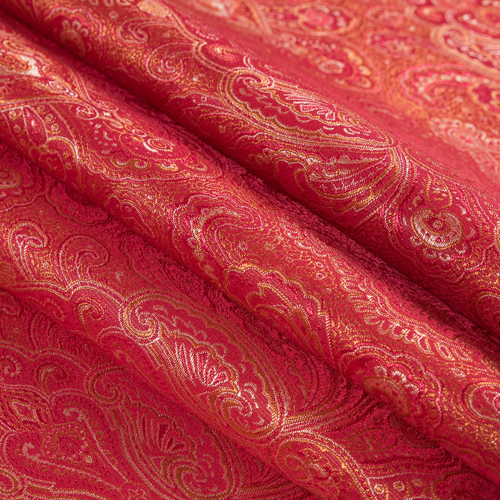 Red and Gold Paisley Brocade/Jacquard Folded Red and Gold Paisley Brocade/Jacquard Folded