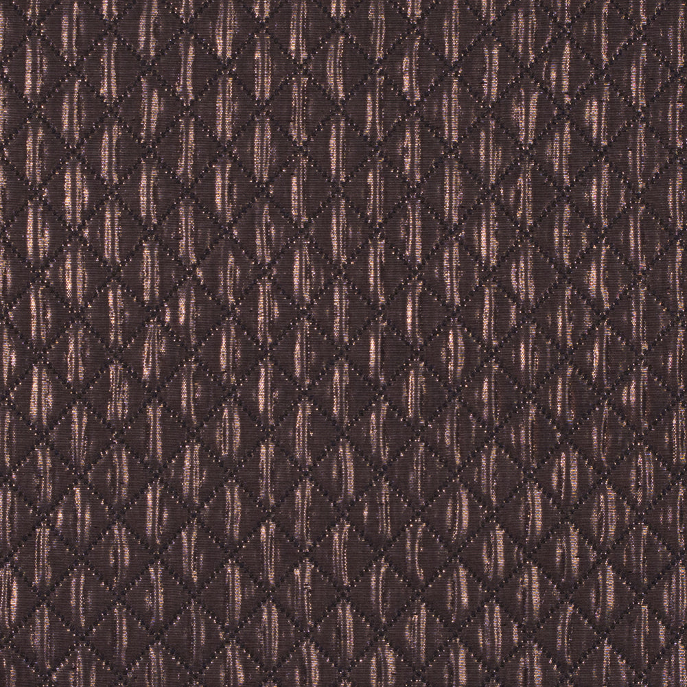 Metallic Copper and Black Quilted Brocade Metallic Copper and Black Quilted Brocade