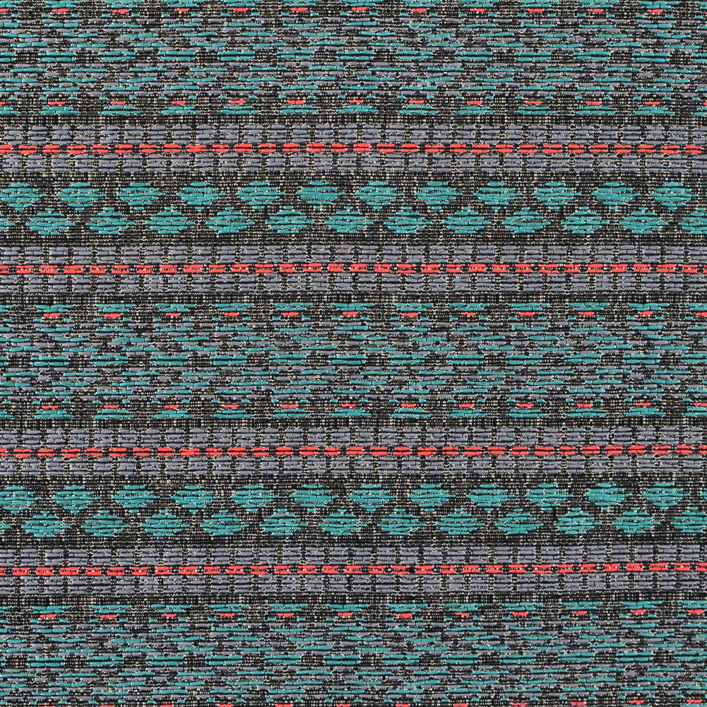 Sea Green and Fluorescent Pink Tribal Jacquard Sea Green and Fluorescent Pink Tribal Jacquard