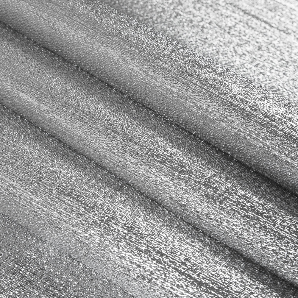 Metallic Silver Woven Lame - Detail Metallic Silver Woven Lame - Detail
