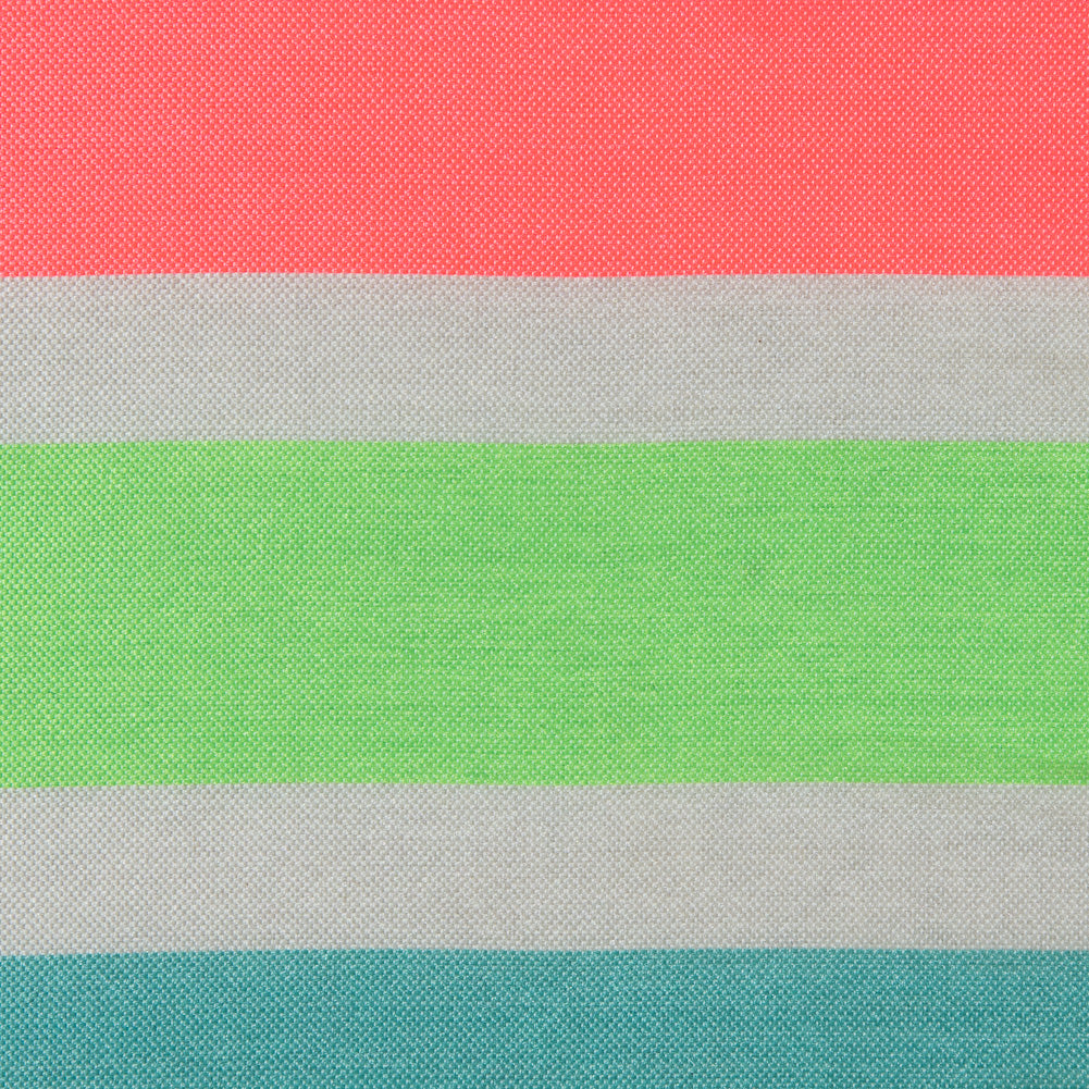 Neon Pink and Sea Green Striped Taffeta Detail Neon Pink and Sea Green Striped Taffeta Detail