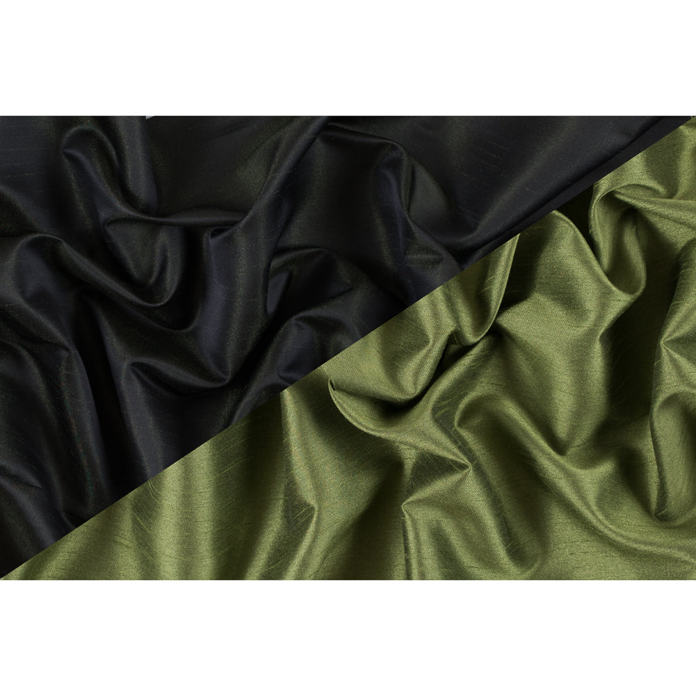 Spinach Green Solid Polyester Shantung Full Spinach Green Solid Polyester Shantung Full