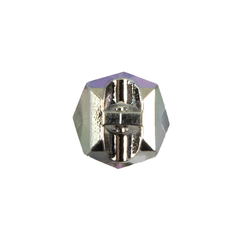 Faceted Cube Glass Button - 24L/15mm Detail Faceted Cube Glass Button - 24L/15mm Detail