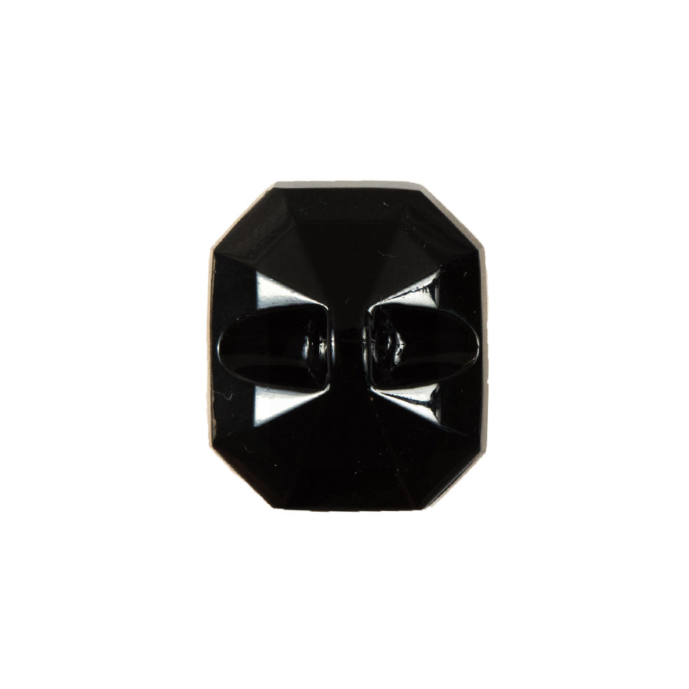 Black/Gold Glass Shank-Back Button - 36L/22mm - Detail Black/Gold Glass Shank-Back Button - 36L/22mm - Detail