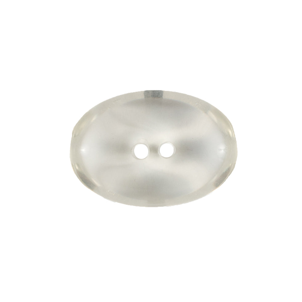 Clear Oval Plastic Button - 36L/23MM Detail Clear Oval Plastic Button - 36L/23MM Detail