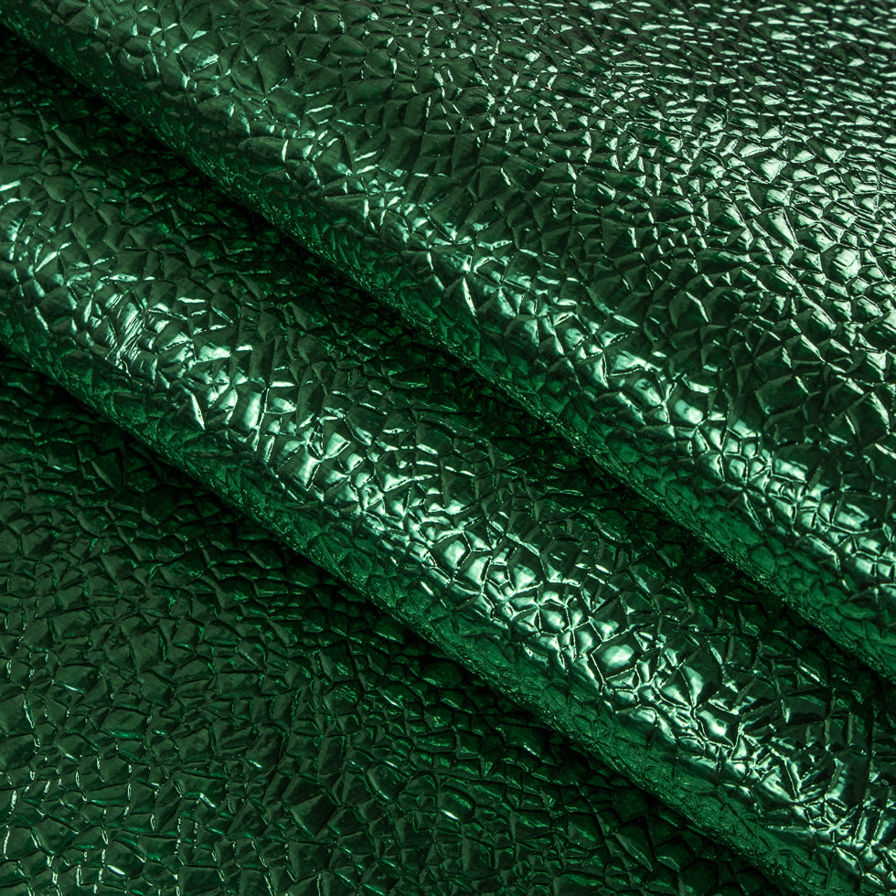 Metallic Green Crackled Vinyl - Detail Metallic Green Crackled Vinyl - Detail