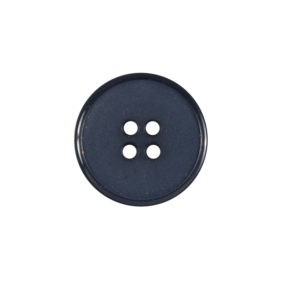 Plastic 4-Hole Button - 32L/20mm - Navy Blue Narrow Rim Plastic 4-Hole Button - 32L/20mm - Navy Blue Narrow Rim