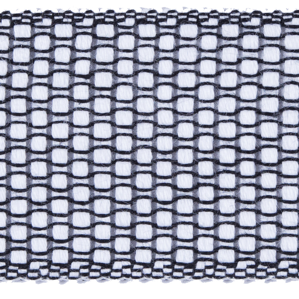 Black and White Woven Trim - 1.5" Detail Black and White Woven Trim - 1.5" Detail