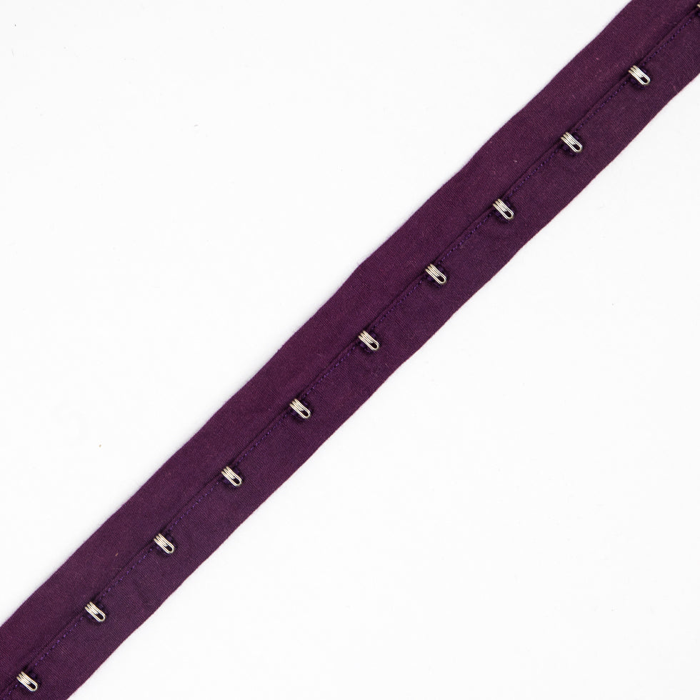1" Purple Cotton Hook & Eye Tape 1" Purple Cotton Hook & Eye Tape