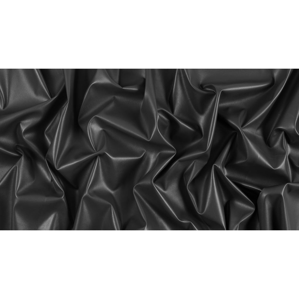 Black Stretch Faux Leather/Vinyl Folded Black Stretch Faux Leather/Vinyl Folded