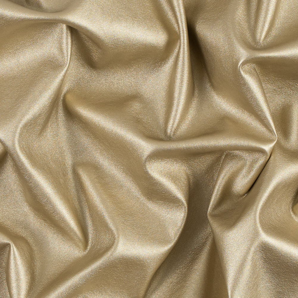 Metallic Gold Stretch Faux Leather/Vinyl Metallic Gold Stretch Faux Leather/Vinyl
