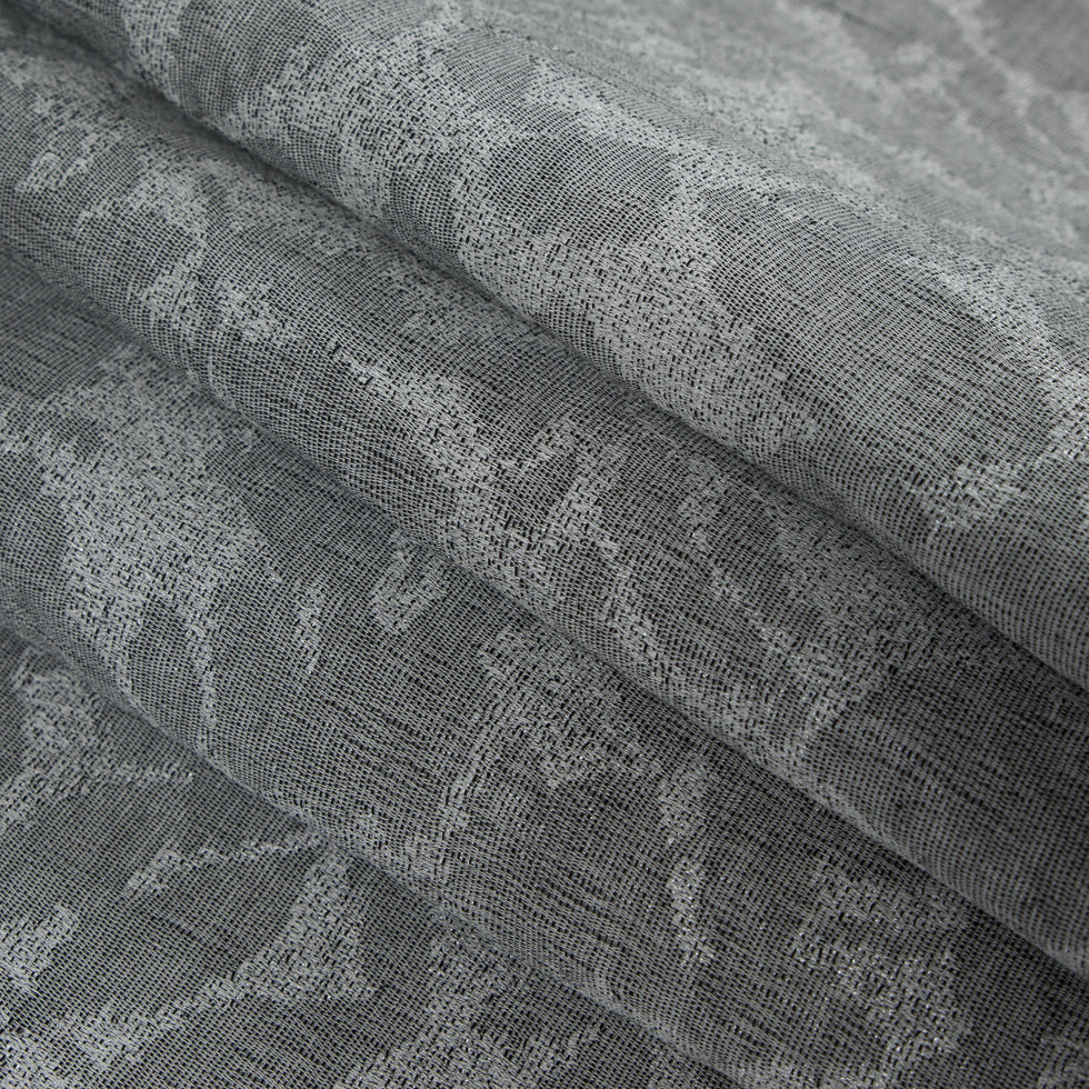 Metallic Griffin Gray Foliage Brocade - Folded Metallic Griffin Gray Foliage Brocade - Folded