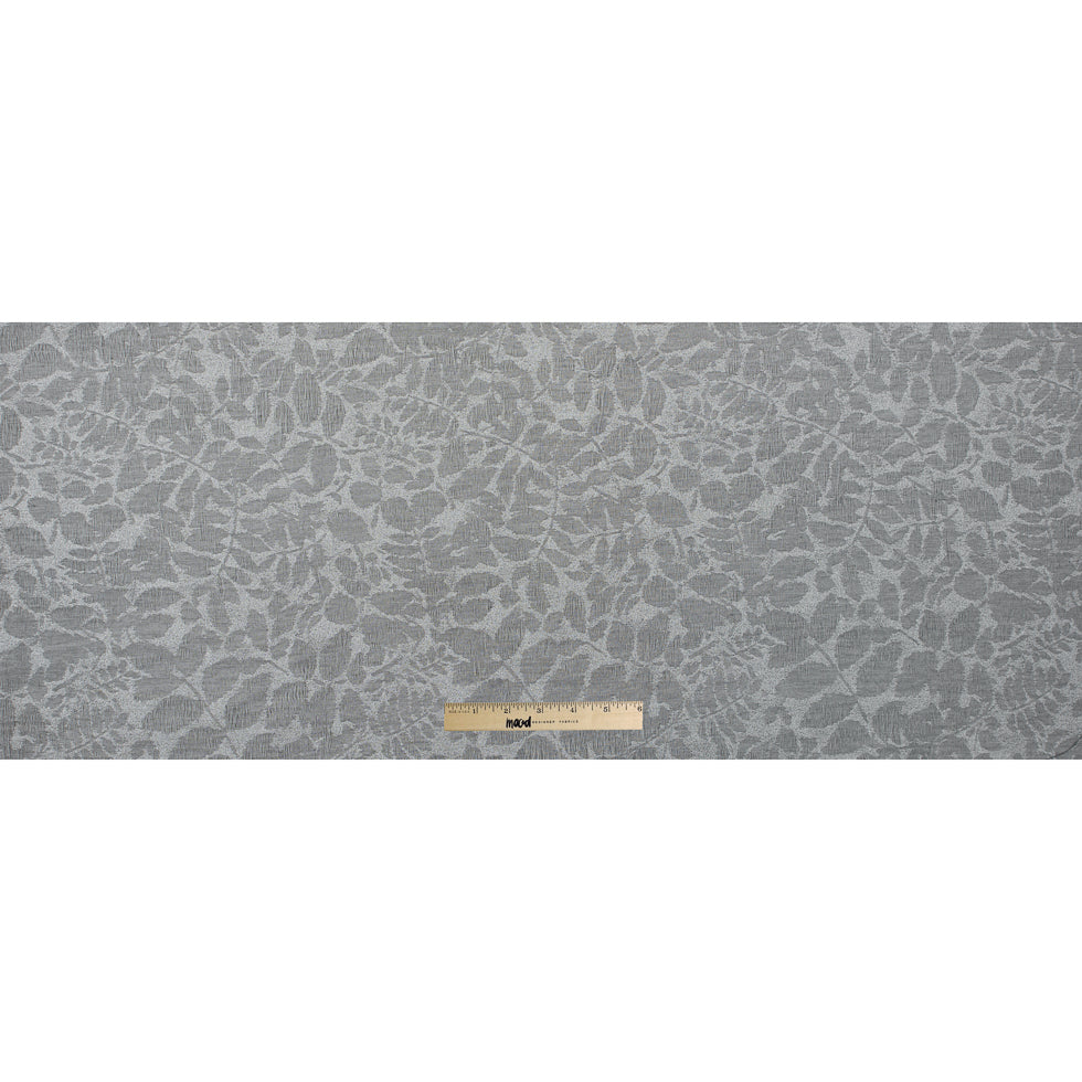 Metallic Griffin Gray Foliage Brocade - Full Metallic Griffin Gray Foliage Brocade - Full