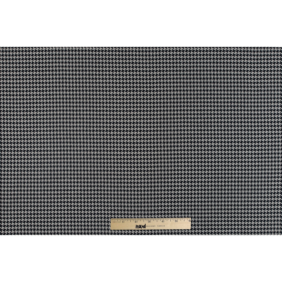 Ivory/True Navy Houndstooth Cotton Tweed Full Ivory/True Navy Houndstooth Cotton Tweed Full