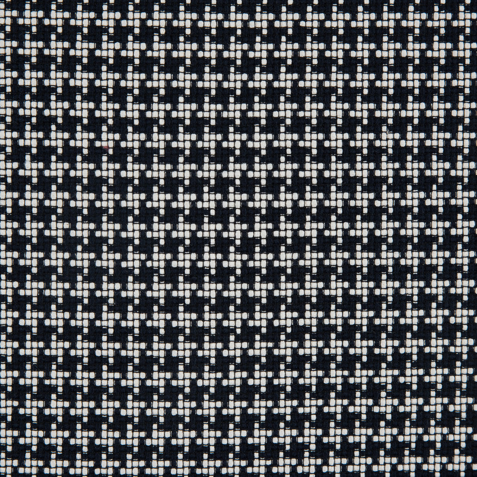 Ivory/True Navy Houndstooth Cotton Tweed Ivory/True Navy Houndstooth Cotton Tweed