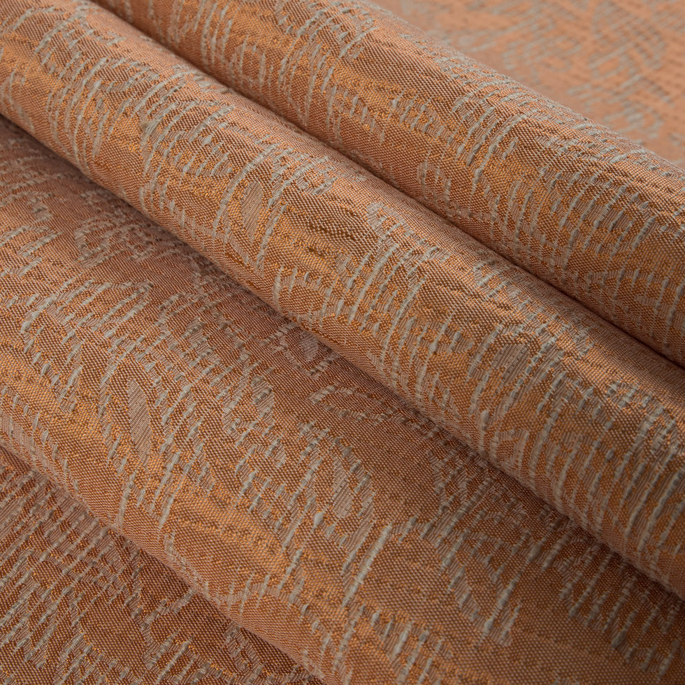 Muskmelon/Beached Sand Abstract Cotton Polyester Brocade Folded Muskmelon/Beached Sand Abstract Cotton Polyester Brocade Folded