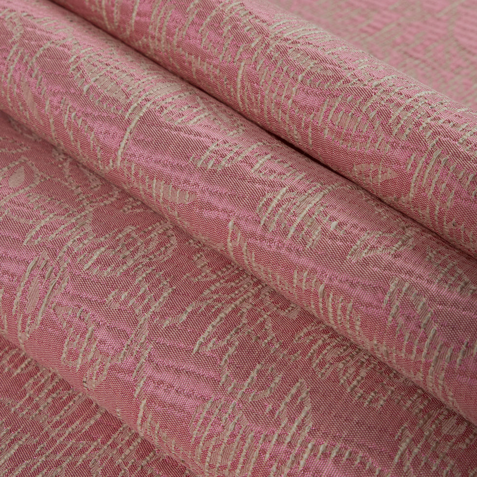 Confetti Pink/Cloud Cream Abstract Cotton Polyester Brocade Folded Confetti Pink/Cloud Cream Abstract Cotton Polyester Brocade Folded