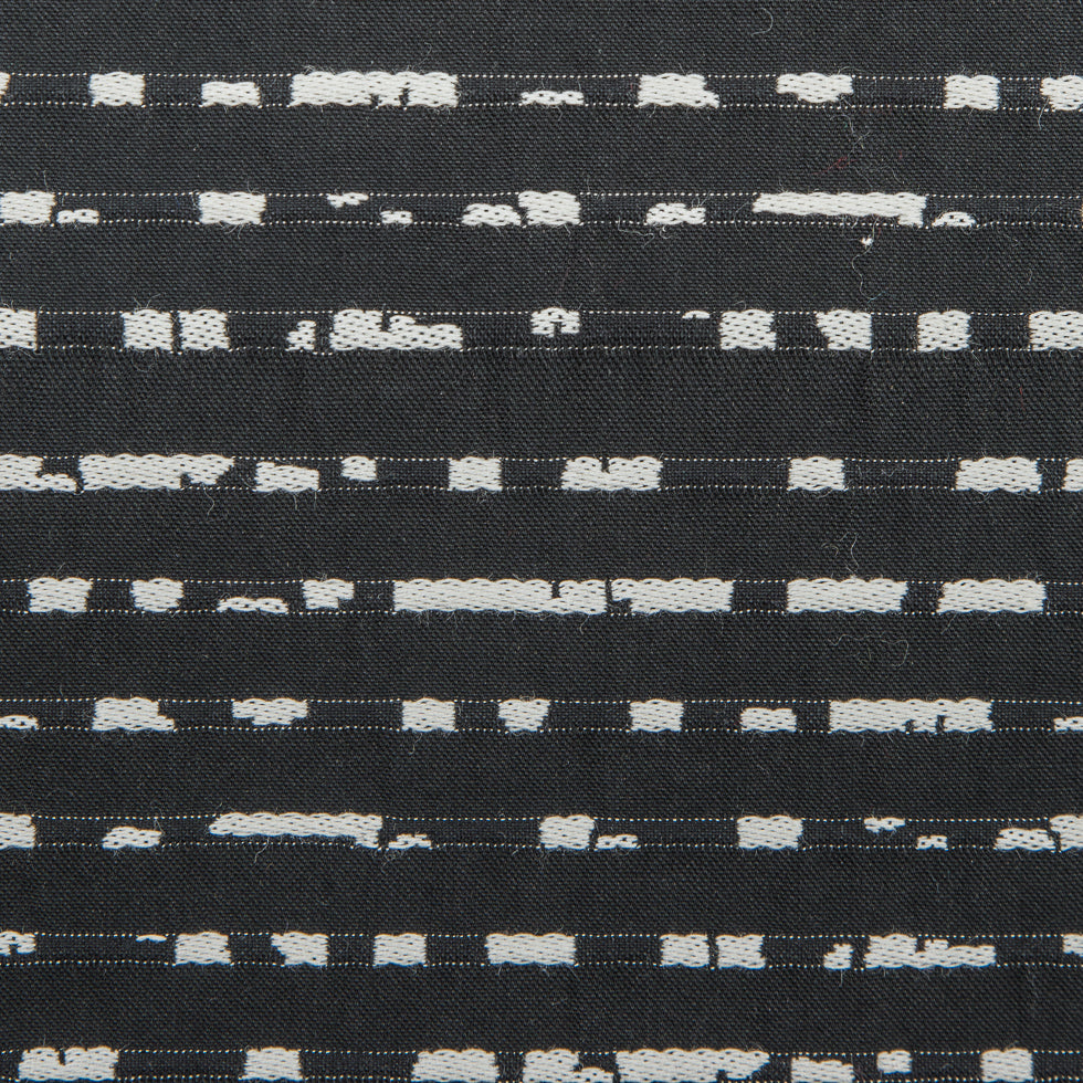 Black/White Striped Cotton Brocade - Full Black/White Striped Cotton Brocade - Full
