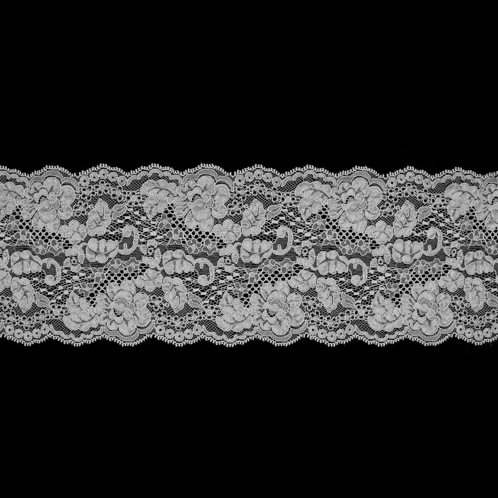 Off-White Corded Floral Lace Trim - 5.5" Off-White Corded Floral Lace Trim - 5.5"
