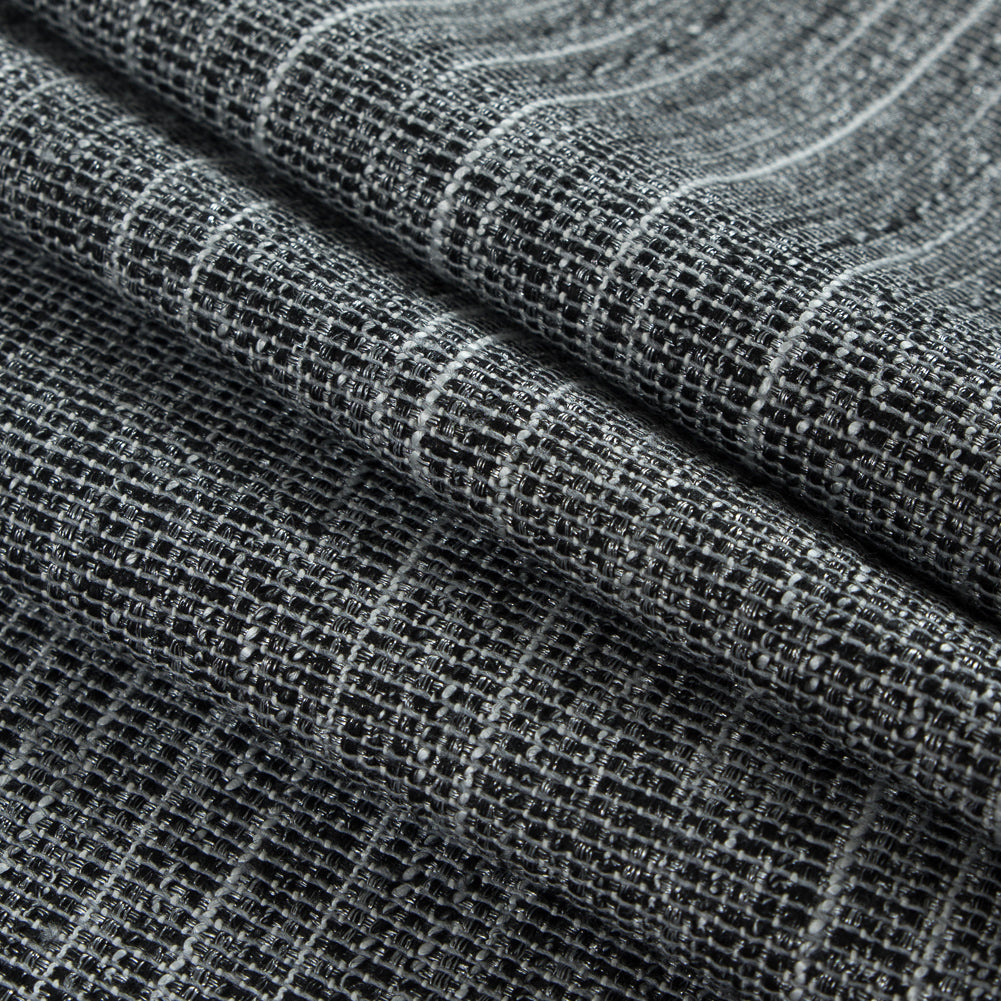 Black/White Blended Cotton Tweed Folded Black/White Blended Cotton Tweed Folded